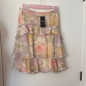 RALPH LAUREN Floral Tiered Skirt NWT!